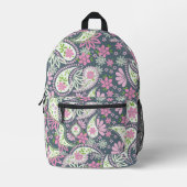 Cute Pink Paisley Pattern School Bedrukte Rugzak (Voorkant)
