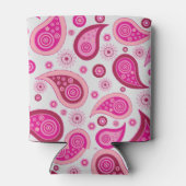 Cute Pink Paisley Personalised Blikjeskoeler (Achterkant)