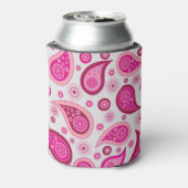 Cute Pink Paisley Personalised Blikjeskoeler (Blikje Achterkant)