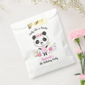 Cute Pink Panda Girls Birthday Party Bedankzakje (Gezegeld)