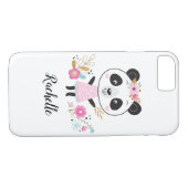 Cute Pink Panda Girly, gepersonaliseerd Case-Mate iPhone Case (Achterkant (Horizontaal))