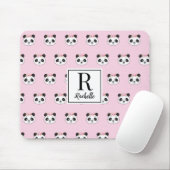 Cute Pink Panda Girly, gepersonaliseerd Muismat (Met muis)