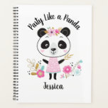 Cute Pink Panda Girly, gepersonaliseerd Planner<br><div class="desc">Een leuke gepersonaliseerde panda thema terug naar school planner. Welk meisje houdt niet van een schattige panda met bloemen? Deze schattige planner is perfect voor uw meisjes plezier terug naar school benodigdheden.Back van planner had een zwart-wit streep patroon. Ontworpen voor u door Blackberry Boulevard.</div>
