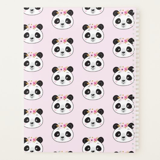 Cute Pink Panda Planner (Achterkant)