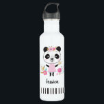 Cute Pink Panda Waterfles<br><div class="desc">Een schattige roze panda waterfles. Geweldig voor elke dag,  of voor terug naar school essentials. Personaliseer het met de naam van je meisje. Maakt ook een leuk verjaardagscadeau,  of verjaardagsfeestgunst. Ontworpen voor u door Blackberry Boulevard.</div>