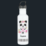 Cute Pink Panda Waterfles<br><div class="desc">Een schattige roze panda waterfles. Geweldig voor elke dag,  of voor terug naar school essentials. Personaliseer het met de naam van je meisje. Maakt ook een leuk verjaardagscadeau,  of verjaardagsfeestgunst. Ontworpen voor u door Blackberry Boulevard.</div>