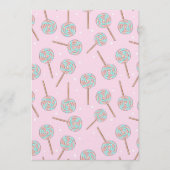 Cute Pink Pastel Lollipop Seamless Pattern Kaart (Voorkant)