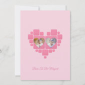 Cute Pink Pastel Unicorn 1st Birthday Invitation Kaart (Achterkant)