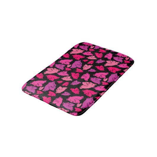 Cute Pink Pattern Badmat (Gekanteld)
