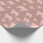 Cute Pink Pattern Cadeaupapier (Hoek)