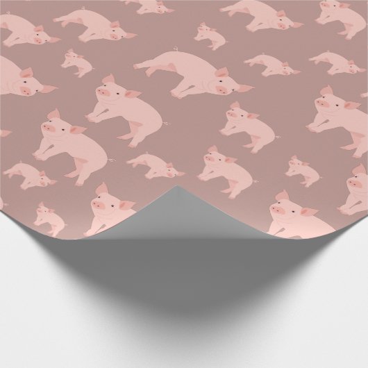 Cute Pink Pattern Cadeaupapier (Hoek)