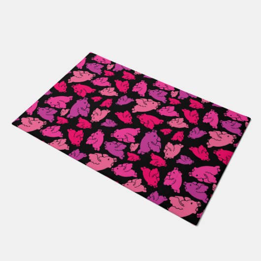 Cute Pink Pattern Deurmat (Schuin)