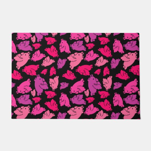 Cute Pink Pattern Deurmat (Voorkant)