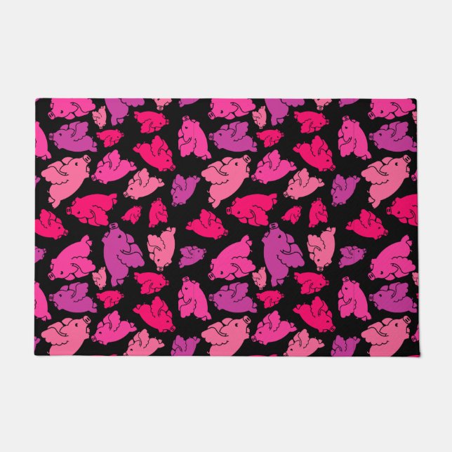 Cute Pink Pattern Deurmat (Voorkant)