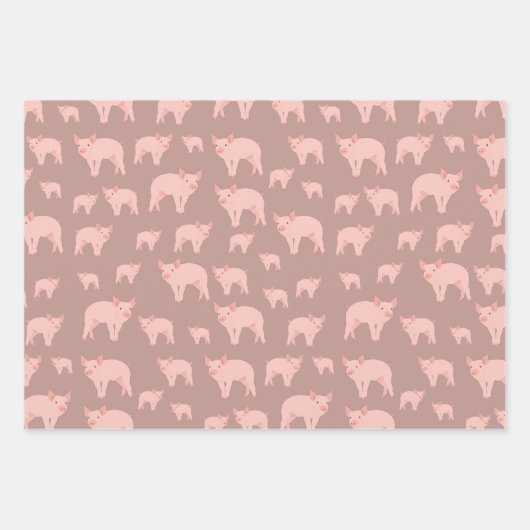 Cute Pink Pattern Inpakpapier Vel (Voorkant 2)