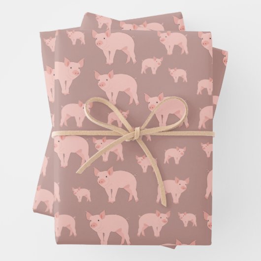 Cute Pink Pattern Inpakpapier Vel (In situ)