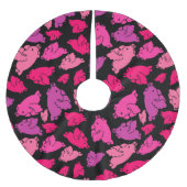 Cute Pink Pattern Kerstboom Rok (Voorkant)