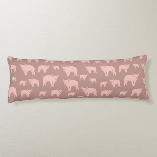 Cute Pink Pattern Lichaamskussen (Achterkant)