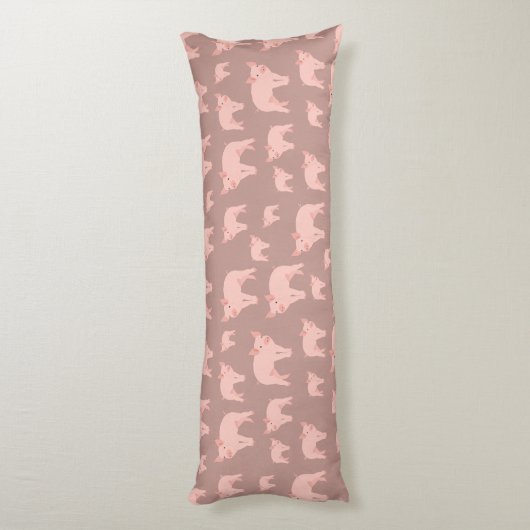 Cute Pink Pattern Lichaamskussen (Achterkant (Verticaal))