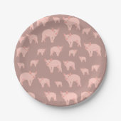 Cute Pink Pattern Papieren Bordje (Voorkant)