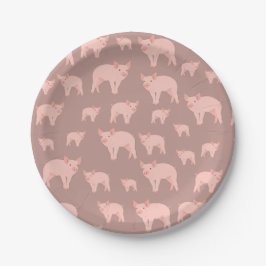 Cute Pink Pattern Papieren Bordje