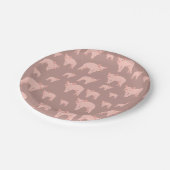 Cute Pink Pattern Papieren Bordje (Gekanteld)