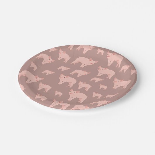 Cute Pink Pattern Papieren Bordje (Gekanteld)