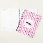 Cute Pink Pattern Personated Schattig Animal Planner<br><div class="desc">Cute Pink Pattern Personalized Schattig Animal Planner. Monogram en personaliseer in witte cirkel. Schudvarkens patroon. www.SamAnnDesigns.com</div>