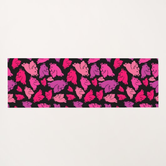 Cute Pink Pattern Yogamat (Achterkant (horizontaal))