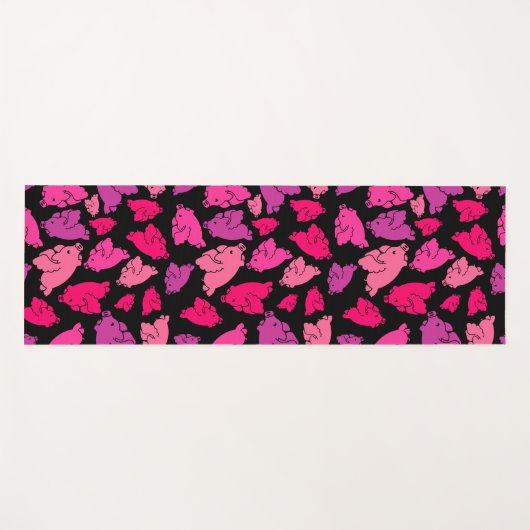 Cute Pink Pattern Yogamat (Voorkant (horizontaal))
