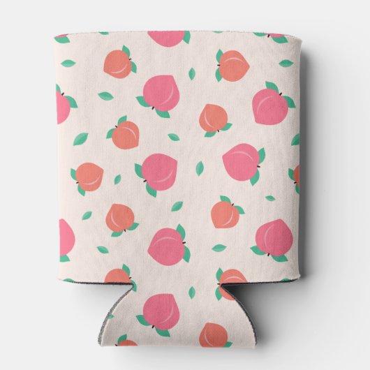 Cute Pink Peach Pattern Blikjeskoeler (Achterkant)