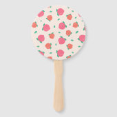 Cute Pink Peach Pattern Handwaaier (Voorkant)