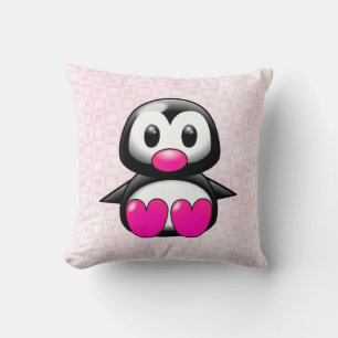 Cute Pink Penguin Kussen