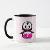 Cute Pink Penguin Mok (Links)