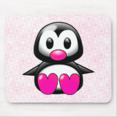 Cute Pink Penguin Muismat (Voorkant)