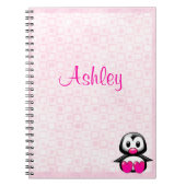 Cute Pink Penguin Notitieboek (Voorkant)