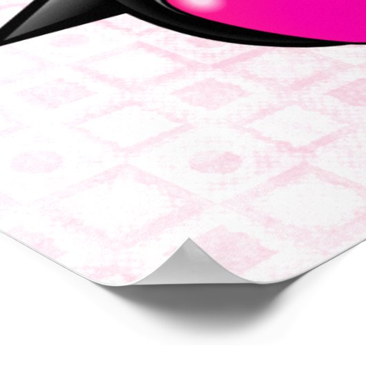Cute Pink Penguin Poster (Hoek)