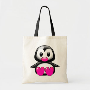 Cute Pink Penguin Tote Bag