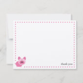 Cute Pink Personalized Note Card Notitiekaartje (Voorkant)