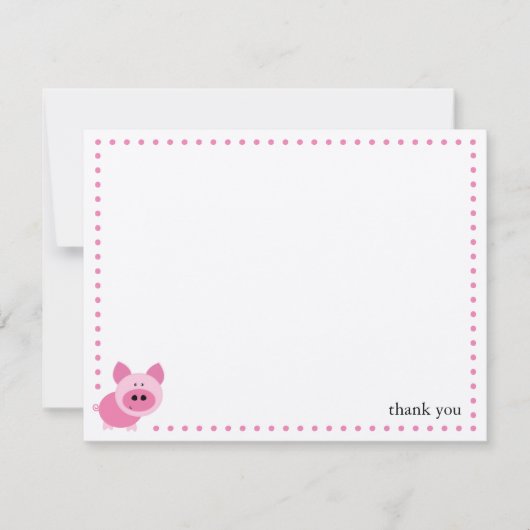 Cute Pink Personalized Note Card Notitiekaartje (Voorkant)