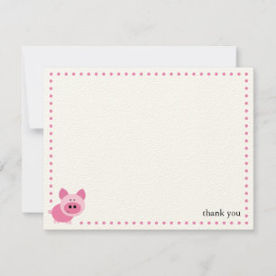 Cute Pink Personalized Note Card Notitiekaartje