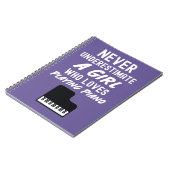 Cute Pink Pianist Gifts For Girl Kids Piano Player Notitieboek (Linkerzijde)