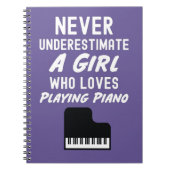 Cute Pink Pianist Gifts For Girl Kids Piano Player Notitieboek (Voorkant)