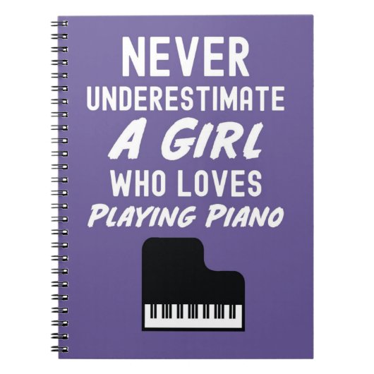 Cute Pink Pianist Gifts For Girl Kids Piano Player Notitieboek (Voorkant)