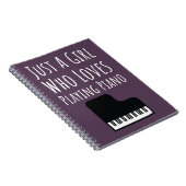 Cute Pink Piano Player Gifts For Baby Girl Pianist Notitieboek (Rechterzijde)
