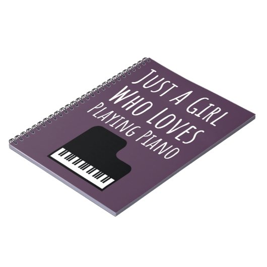 Cute Pink Piano Player Gifts For Baby Girl Pianist Notitieboek (Linkerzijde)