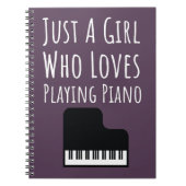 Cute Pink Piano Player Gifts For Baby Girl Pianist Notitieboek (Voorkant)
