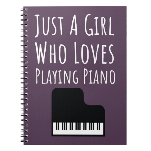 Cute Pink Piano Player Gifts For Baby Girl Pianist Notitieboek (Voorkant)