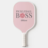Cute Pink Pickleball Boss Paddle (Voorkant)
