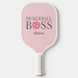 Cute Pink Pickleball Boss  Paddle